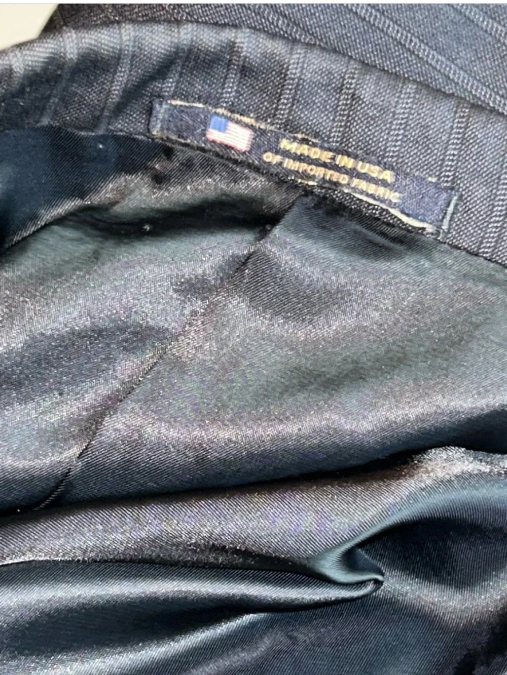 2 PC Hart Schaffer & Marx Chicago Navy 48L  Jacket- 40Wx31L Made In USA